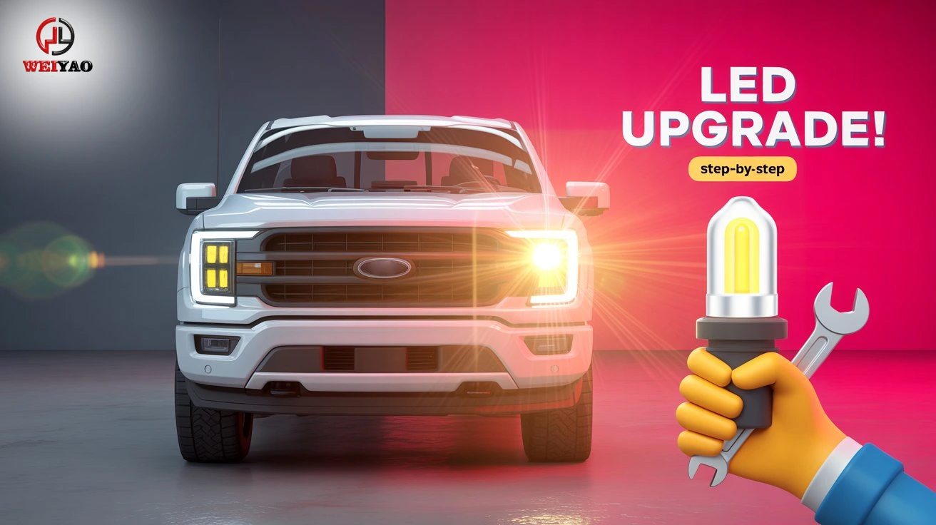 Hướng dẫn từng bước để thay thế đèn pha xe tải bằng đèn LED