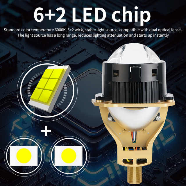 Sê -ri T14 | Tia thấp 3 inch không phá hủy Double Double Rhd Lhd BI LED LED LED LED đèn pha LED Bóng đèn