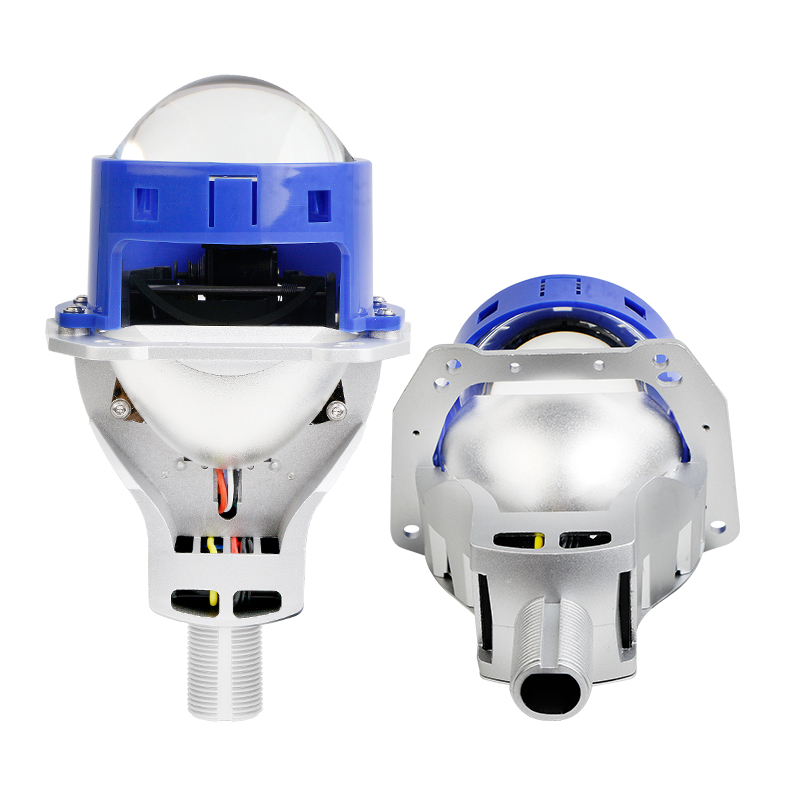 Xe máy phổ quát xe máy thấp chùm tia thấp 110W High Beam 156W 3 inch Dual Cup Trình chiếu ống kính đèn pha Bóng đèn