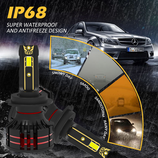 Đèn pha LED tự động đa năng tùy chỉnh 56W 12V Bóng đèn pha LED ô tô siêu sáng 9007