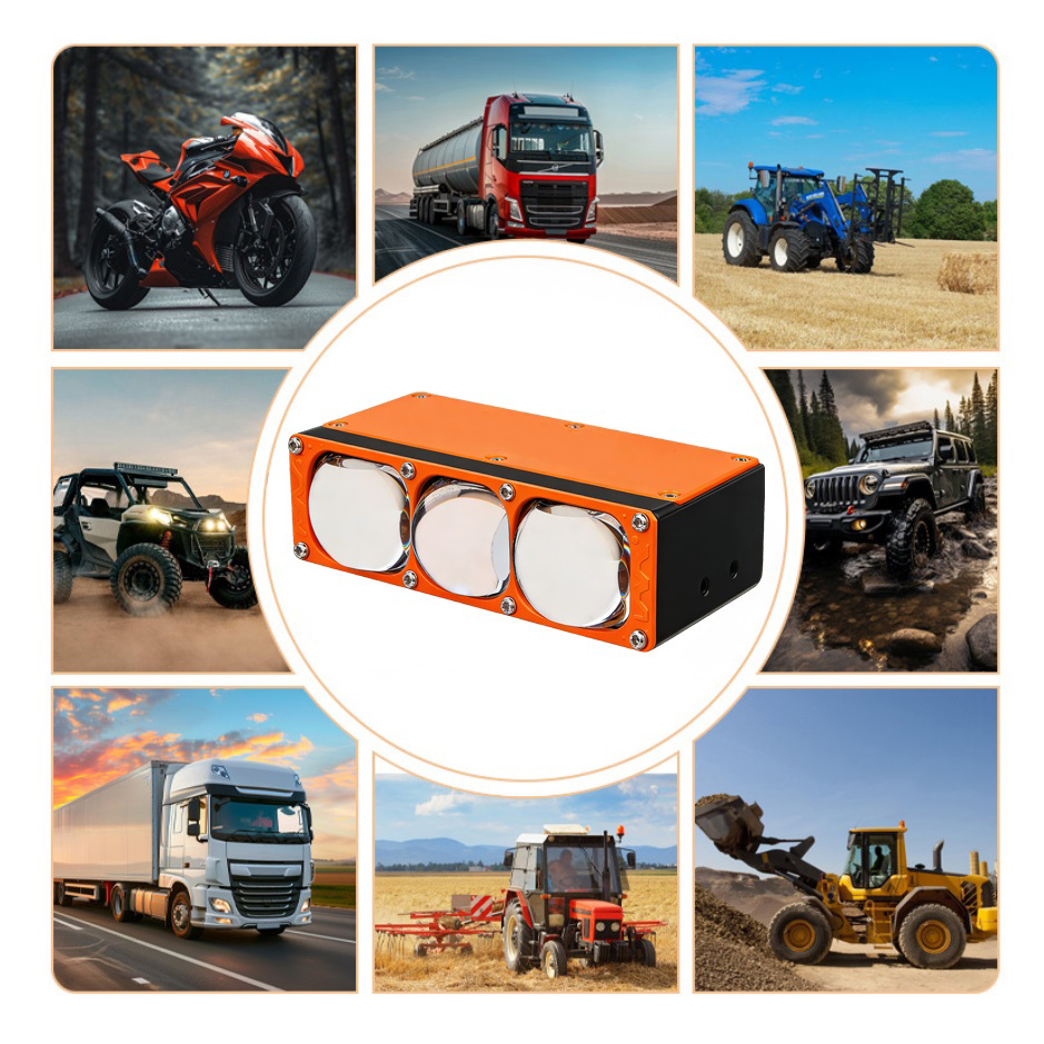 85W 3 Ống Kính Máy Chiếu Bi Led Đèn Lưới Tản Nhiệt Ô Tô Chùm Cao Thấp Quạt Đôi Làm Mát Đèn Lưới Tản Nhiệt Phía Trước Đèn Phụ Cho Xe Tải Xe Địa Hình SUV