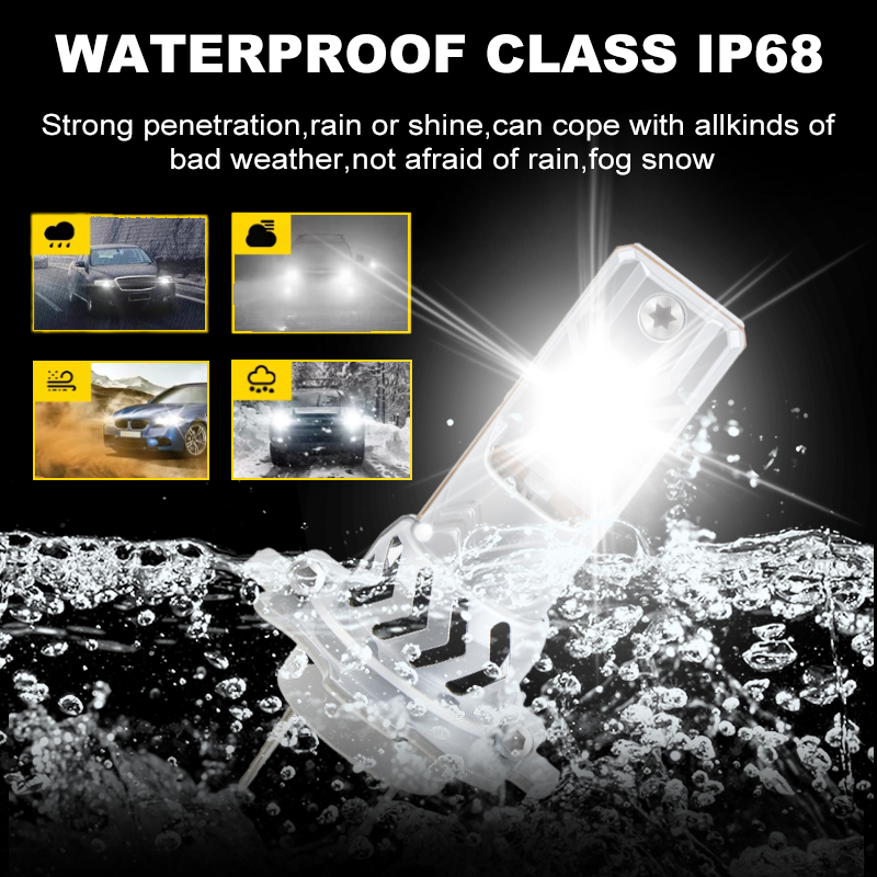 Tất Cả Trong Một Kích Thước 1:1 Cắm Và Chạy Tự Động Đèn Pha Có Quạt CANBUS 12V H7 H11 9005 9006 Bóng Đèn LED Ô Tô thay Thế