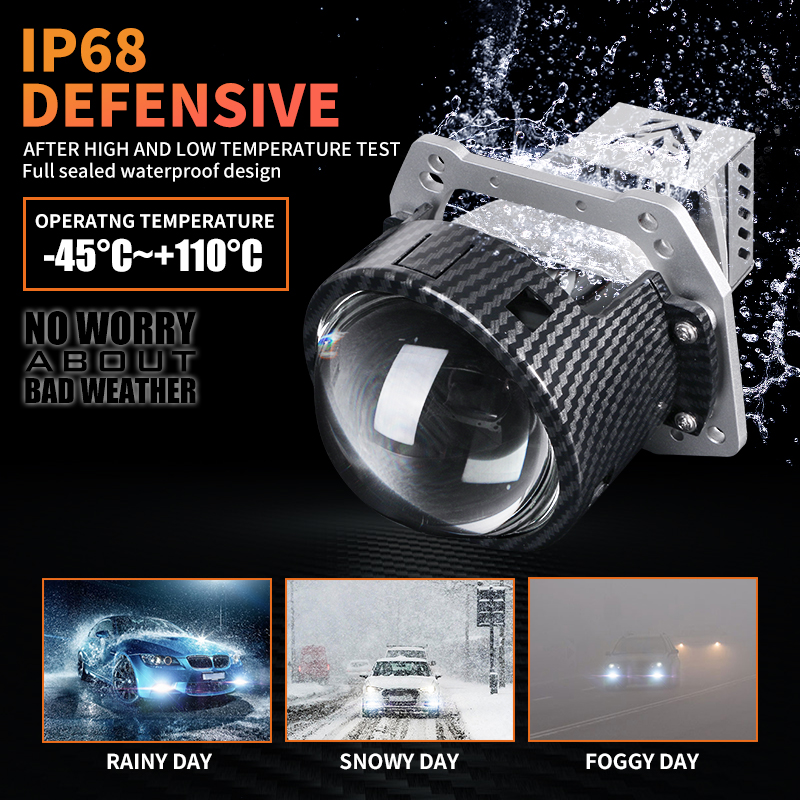 Sê -ri T10 | Đường cắt phẳng siêu sáng 24V 3 inch 104W chùm tia thấp 136W Tia cao BI LENTION LED Đèn pha LED Đèn pha LED