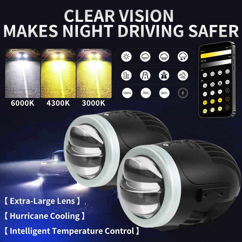 Bán buôn 2 inch Dual Beam Bi Projector Lens Led Fog Light cho ô tô