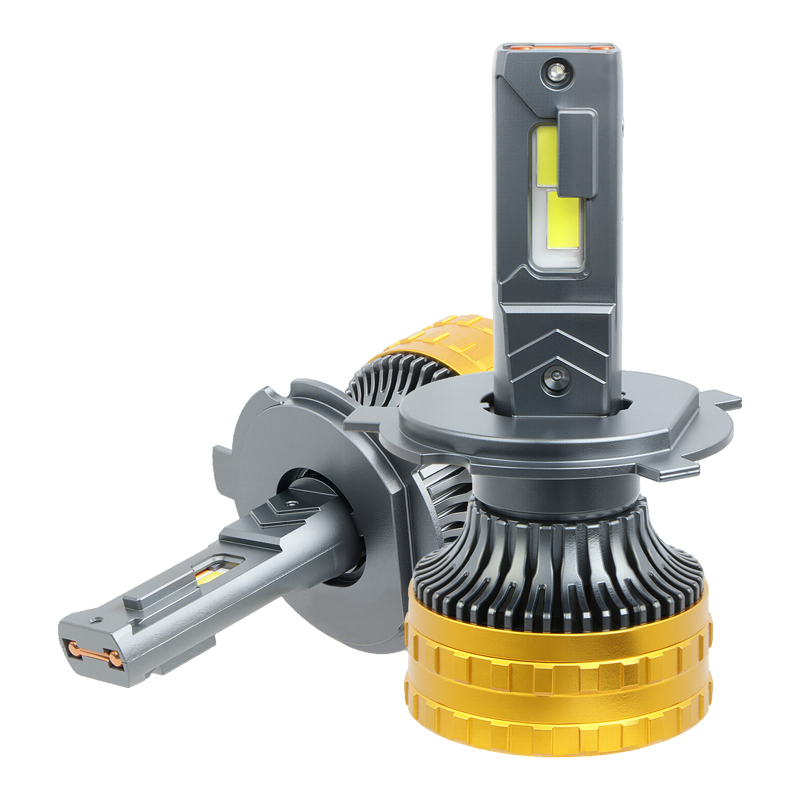 Tùy Biến Siêu Sáng 200W Ô Tô Đèn LED Pha Bóng Đèn 12V 24V 6000K Đèn Xe Ô Tô Kép Ống Đồng tự Động Đèn Pha Bóng Đèn