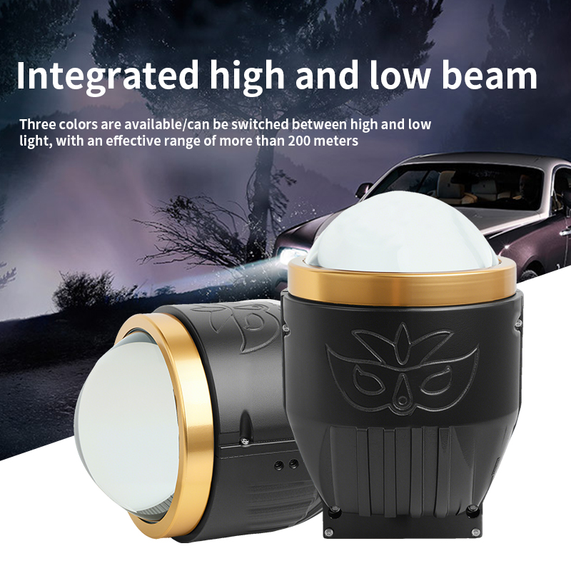 Tùy chỉnh 3 inch màu vàng trắng ánh sáng hỗn hợp ba màu đèn chiếu sáng đèn chiếu sáng đèn chiếu sáng đèn chiếu sáng