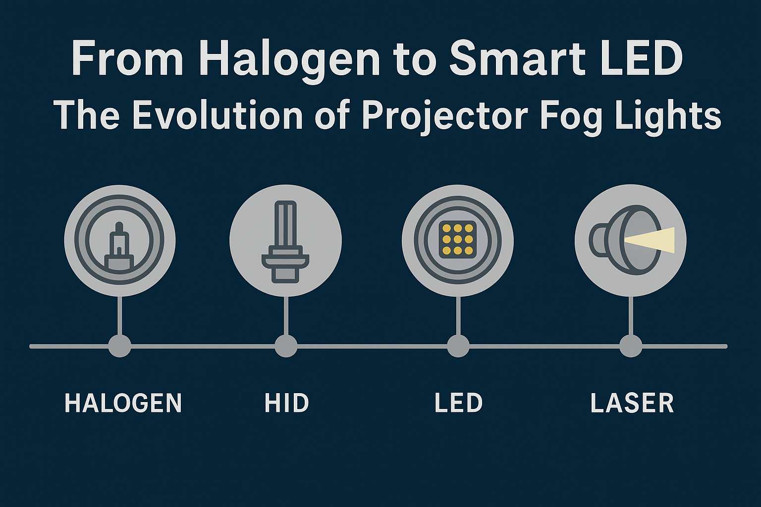 Sự phát triển của đèn sương mù Projector: Từ halogen đến công nghệ LED thông minh
