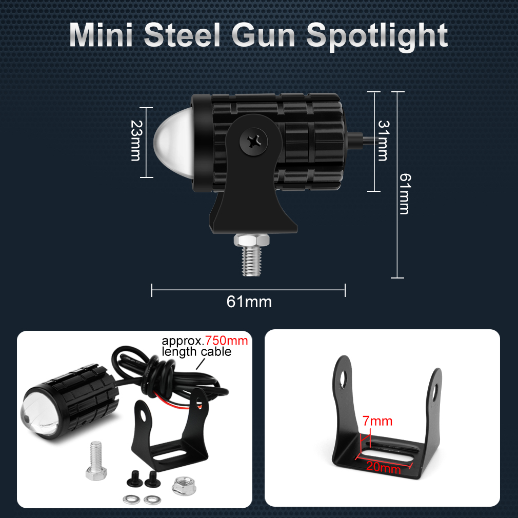 k&iacute;ch thước đ&egrave;n sương m&ugrave; laser xe m&aacute;y