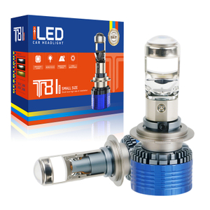 6000K Cool White 8400lm Máy chiếu mini LENS AUTO LED Đèn pha đèn pha H7