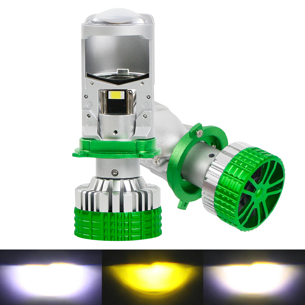 Sê -ri Tricolor T90 | 12V 6000K 4300K ​​3000K 3 màu đèn pha LED với ống kính máy chiếu