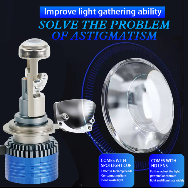 OEM/ODM 84W 8400LM H11 Ống kính máy chiếu mini LED Bóng đèn pha ô tô có Canbus