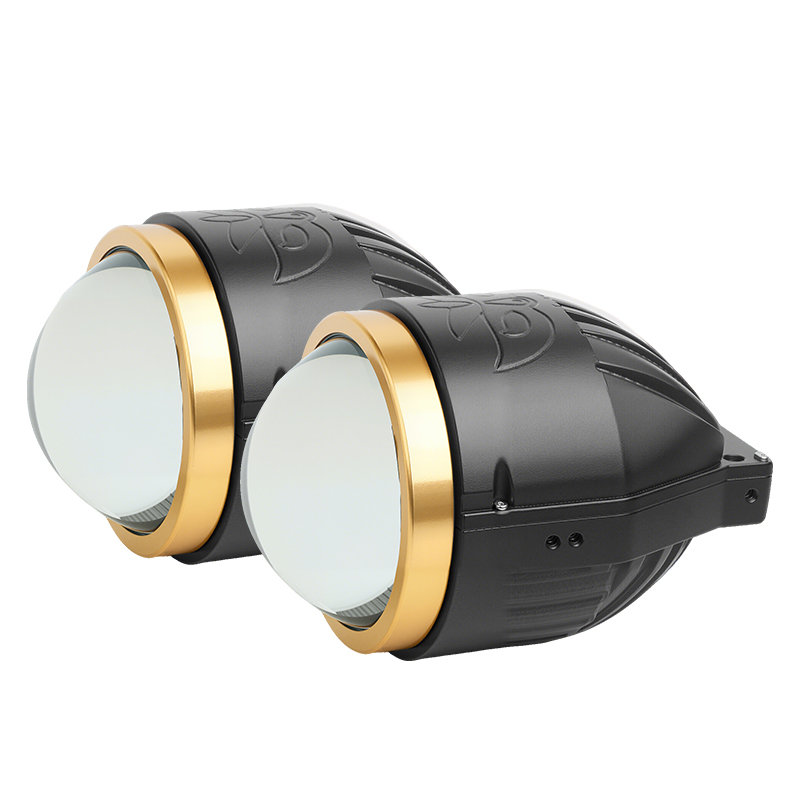 Wekwolf 96W 9600lm Đèn LED ba màu Đèn chiếu sáng 3 inch BI Laser Len