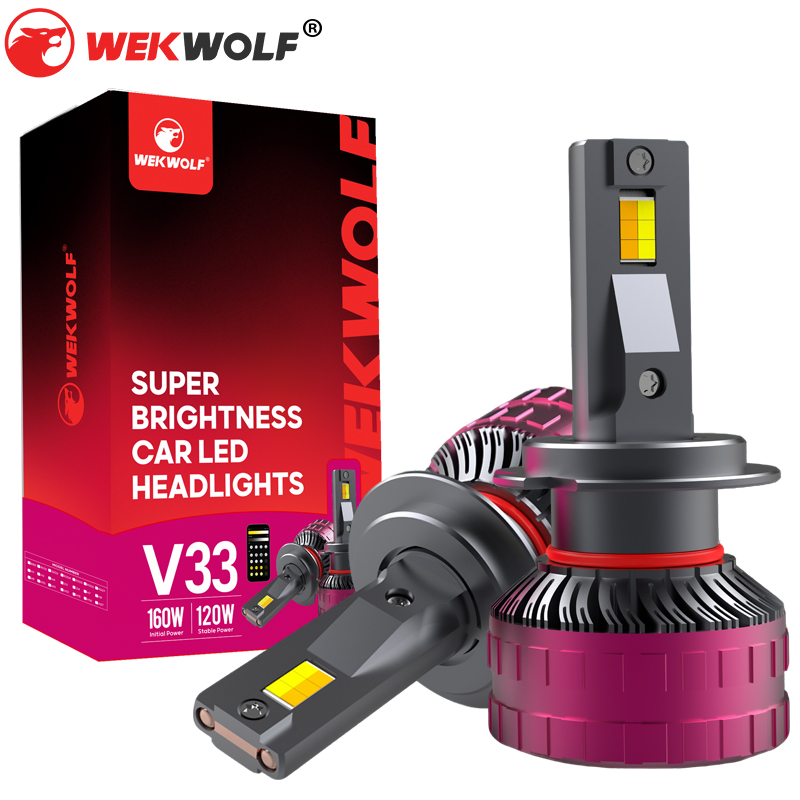 Sê -ri V33 | 120W 13000LM 8000K 6000K 3000K Đèn pha LED ba màu cho xe hơi cho xe hơi