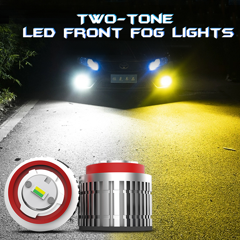 Bán buôn 24W 3000LM Hai màu 3000K Màu vàng hổ phách Trắng 6000K Đèn LED sương mù mini cho Toyota