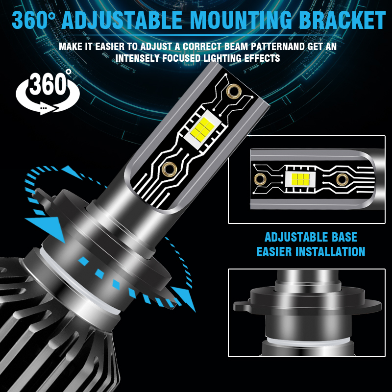 Bán buôn Chip CSP 3570 6000K 60W 6000LM Bóng đèn pha LED ô tô