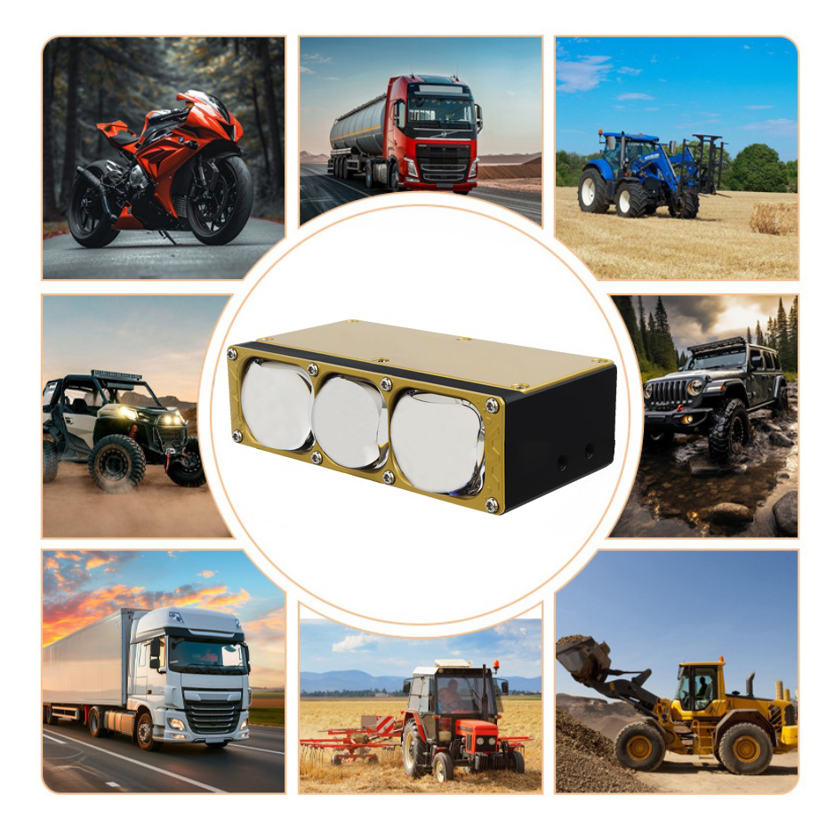 Đèn pha ô tô 170W 3 mắt Ống kính màu xanh Bi Led Lưới tản nhiệt với quạt DRL Lái xe sương mù Đèn phụ trợ bên ngoài Xe địa hình Xe tải