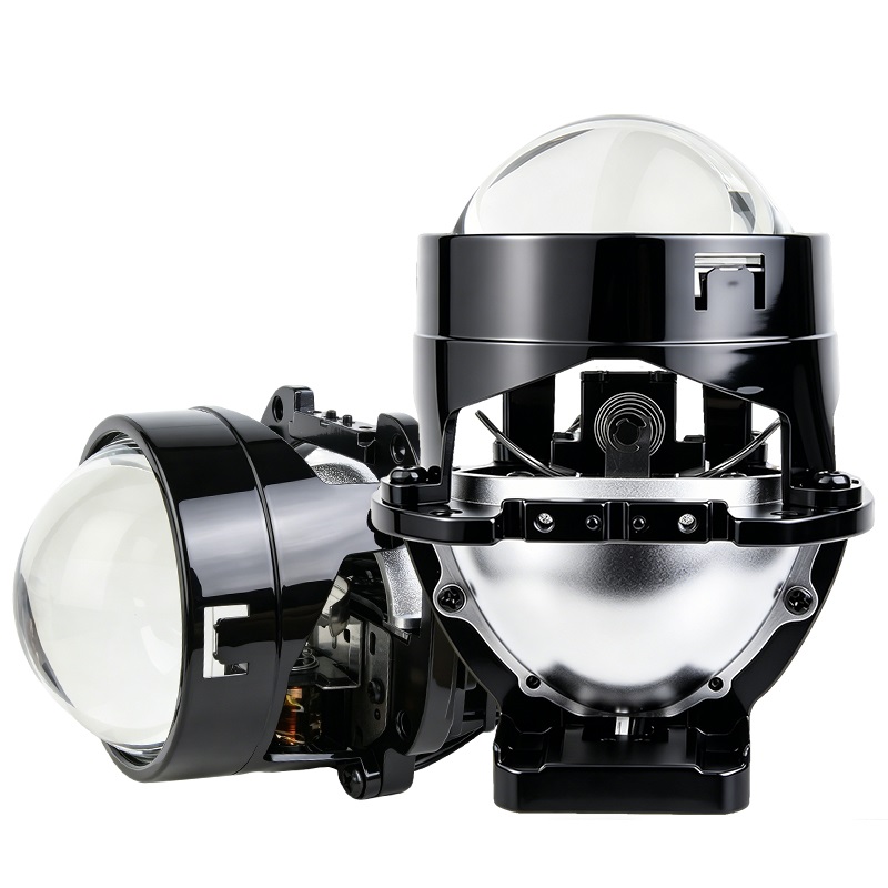 Ống kính máy chiếu Bi-LED siêu sáng 106W 2.0 inch Đèn pha ô tô Bộ trang bị thêm bóng đèn Ống kính máy chiếu LED chùm tia thấp cao cho phụ kiện xe hơi