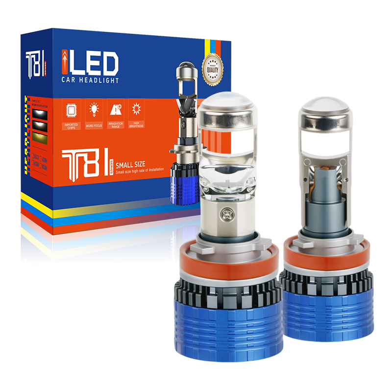 OEM/ODM 84W 8400LM H11 Ống kính máy chiếu mini LED Bóng đèn pha ô tô có Canbus