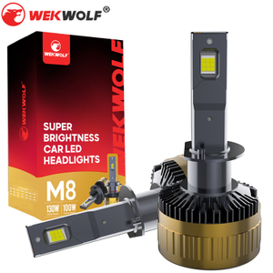 H1 LED đèn pha bóng đèn 130W 13000LM 6500K màu trắng mát