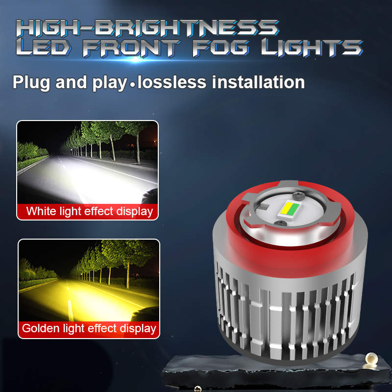 Bán buôn 24W 3000LM Hai màu 3000K Màu vàng hổ phách Trắng 6000K Đèn LED sương mù mini cho Toyota