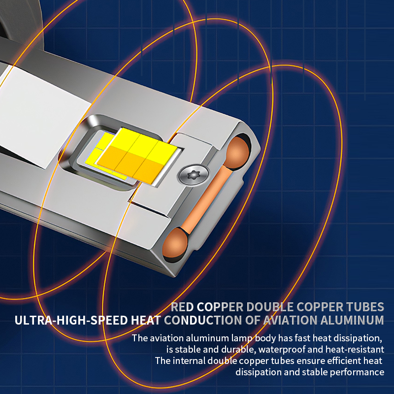 OEM/ODM Ống đồng kép siêu sáng 13000LM 120W Tri Màu Nhiệt độ bóng đèn pha Led tự động