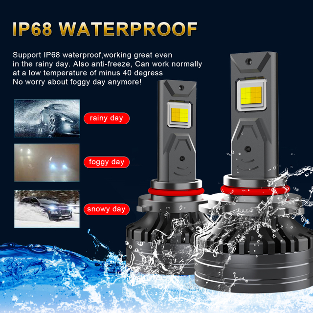 Sê -ri Tricolor V60 | Siêu sáng 220W 22000lm Đèn pha LED xe Đèn pha LED