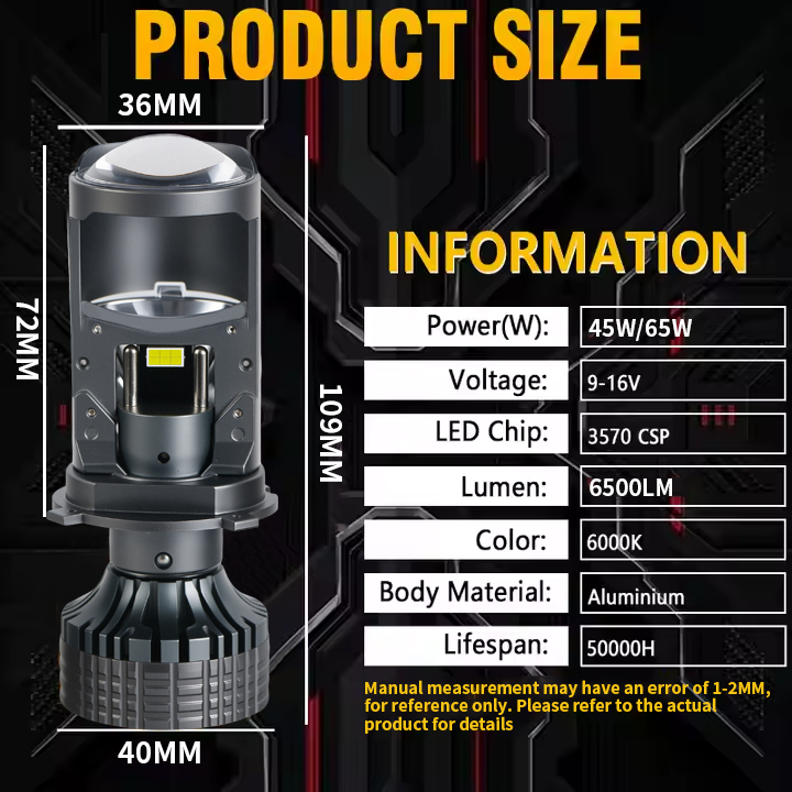  Sê -ri T90 | LED LED đèn pha LED LED Bóng đèn LED LED BI-BI-BI-BI-LED cho xe hơi cao