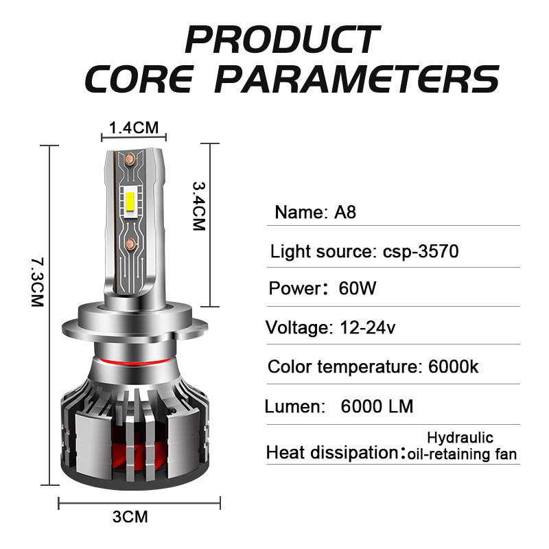 Nhà sản xuất Bán trực tiếp Bộ điều khiển tuyến tính 12V 60W 6000LM H4 H7 H11 H13 9005 9006 Tất cả sản phẩm Mẫu bóng đèn pha Led ô tô